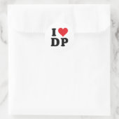 IハートDpイニシャルI Love D.p. First And Last Nam ラウンドシール (バッグ)