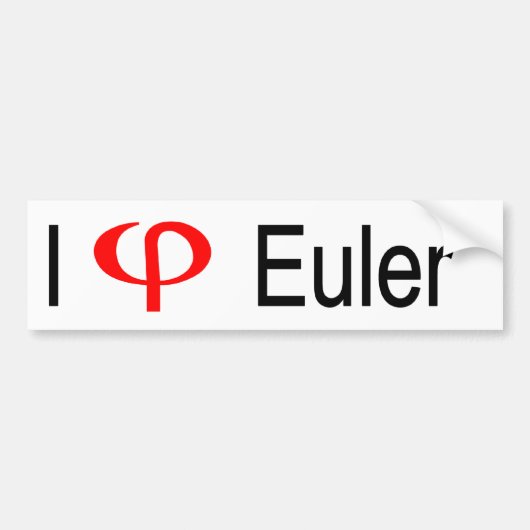 IハートEuler バンパーステッカー (正面)