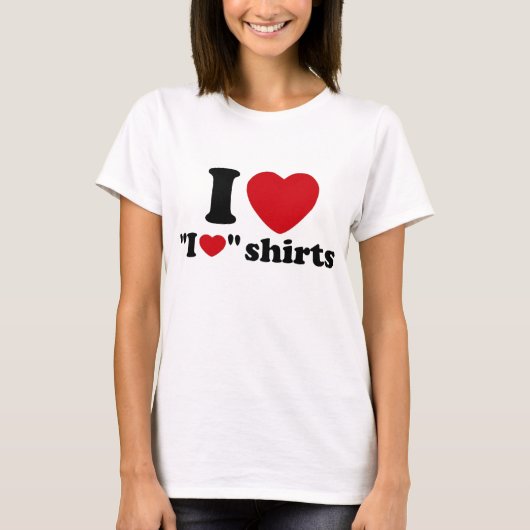 IハートIのハートのワイシャツ Tシャツ (正面)