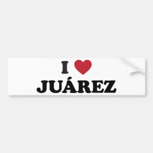 IハートJuarezメキシコ バンパーステッカー