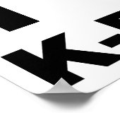 IハートKポポップ・アートのスタおもしろいー ポスター (角)