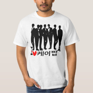 IハートKPOP韓国のTシャツ Tシャツ