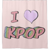 IハートKpop シャワーカーテン (正面)