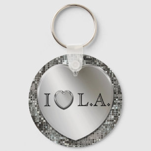 IハートL.A. Silver Heart Keychain キーホルダー