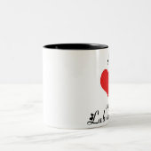 IハートLabradoodleの私のマグ ツートーンマグカップ (中央)