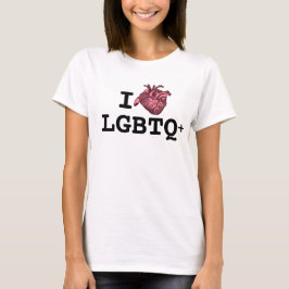 IハートLGBTQ+解剖学的に正しいハート Tシャツ