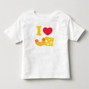 IハートMacおよびチーズ トドラーTシャツ