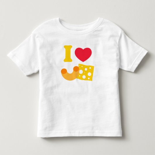 IハートMacおよびチーズ トドラーTシャツ (正面)