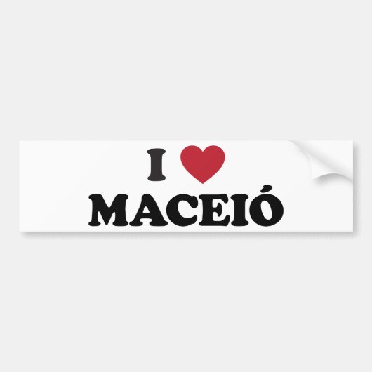 IハートMaceióブラジル バンパーステッカー (正面)