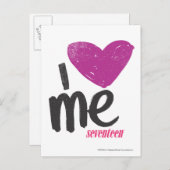 IハートMe紫 ポストカード (正面/裏面)