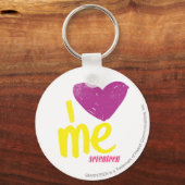 IハートMe紫/黄 キーホルダー (正面)