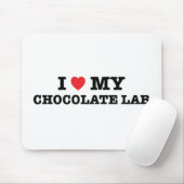 IハートMy Chocolate Lab Mouse pad マウスパッド (マウス)