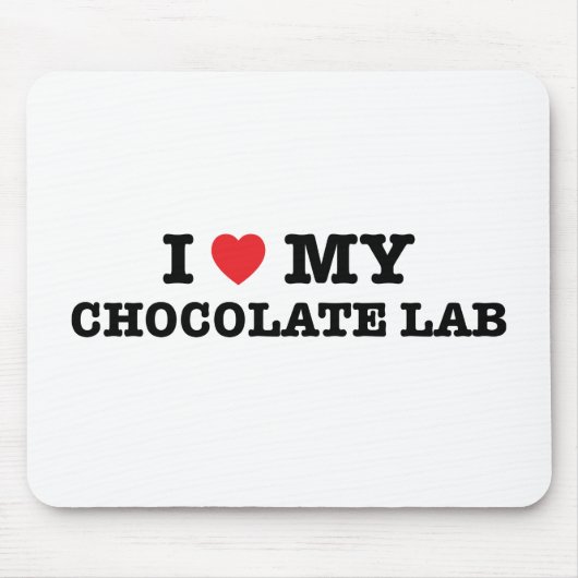 IハートMy Chocolate Lab Mouse pad マウスパッド (正面)