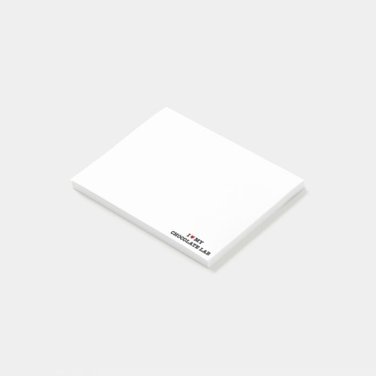 IハートMy Chocolate Lab Post-it Notes ポストイット (アングル)