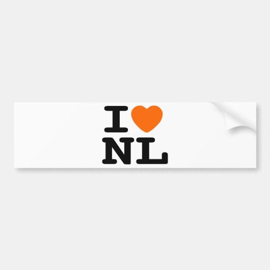 IハートNL バンパーステッカー (正面)