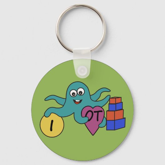 IハートOT丸キーチェーン キーホルダー (正面)