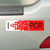 IハートPCR バンパーステッカー (車上)