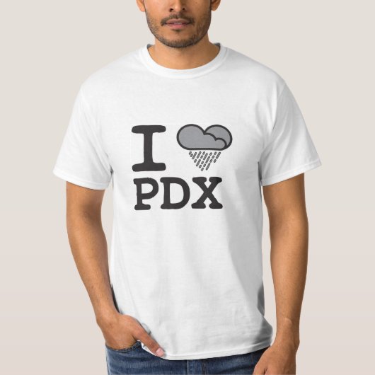 IハートPDX Iのハートポートランド Tシャツ (正面)