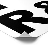 IハートR&Bポスタおもしろいー ポスター (角)