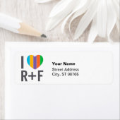 IハートRF差出人住所ラベル ラベル (インサイチュ)