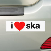 IハートSka バンパーステッカー (車上)