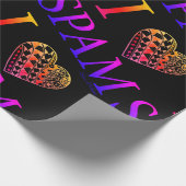 IハートSPAM黒くグラデーションなII ラッピングペーパー (角)