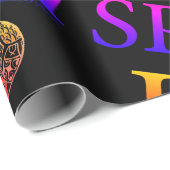 IハートSPAM黒くグラデーションなII ラッピングペーパー (ロールコーナー)