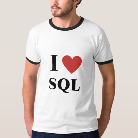 IハートSQL Tシャツ (正面)