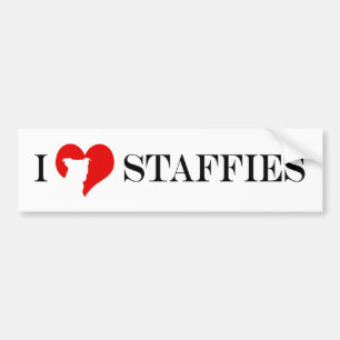 IハートStaffies -バンパーステッカー バンパーステッカー