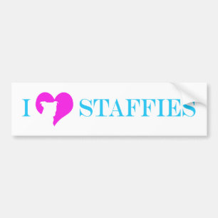 IハートStaffies -バンパーステッカー バンパーステッカー