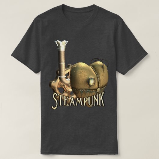 IハートSteampunk Tシャツ (デザイン正面)