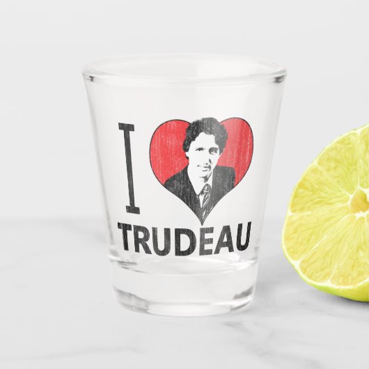 IハートTrudeau ショットグラス (正面)