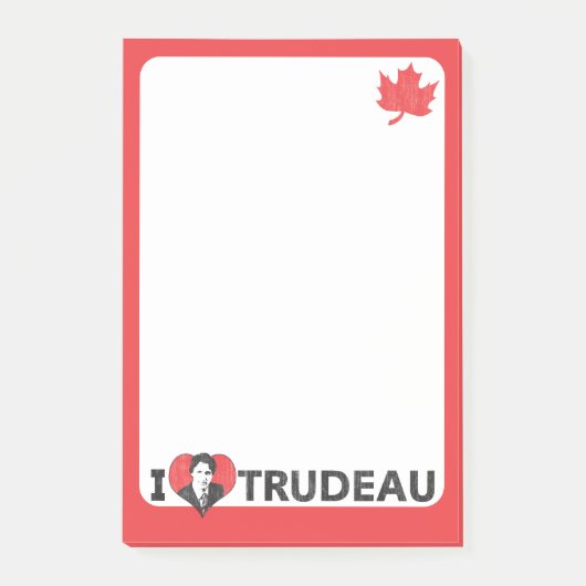 IハートTrudeau ポストイット (正面)