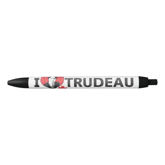 IハートTrudeau 黒ボールペン (正面)