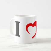 IハートUのマグ コーヒーマグカップ (正面左)