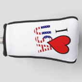 IハートUSAオーバーレイpccnt ゴルフヘッドカバー (正面)