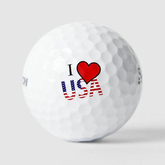 IハートUSAオーバーレイssf gbcnt ゴルフボール (正面)