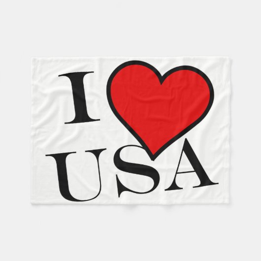 IハートUSA bk fbt フリースブランケット (正面(横))