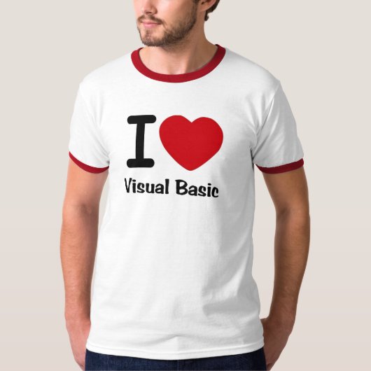 IハートVisual Basic Tシャツ (正面)