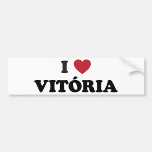 IハートVitóriaブラジル バンパーステッカー