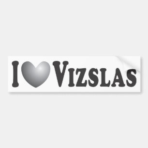 IハートVizslas -バンパーステッカー バンパーステッカー