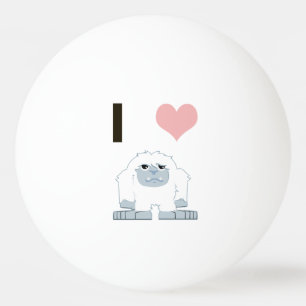 IハートYeti Cuteto Cartoon Snow Monster 卓球ボール