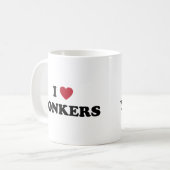 IハートYonkersニューヨーク コーヒーマグカップ (正面左)