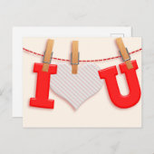 IハートYouプラトニックバレンタイン ポストカード (正面/裏面)