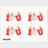 IハートYou長方形ステッカー 長方形シール (シート)