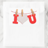 IハートYou長方形ステッカー 長方形シール (バッグ)