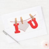 IハートYou長方形ステッカー 長方形シール (封筒)