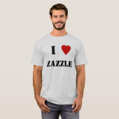 IハートZazzle Tシャツ (正面フル)