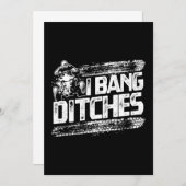 iバおもしろいンディッチクワッドATVライダーギフトアイディア 招待状 (正面/裏面)