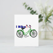 Iバイク（自転車）スケッチ1950バイク ポストカード (スタンド正面)